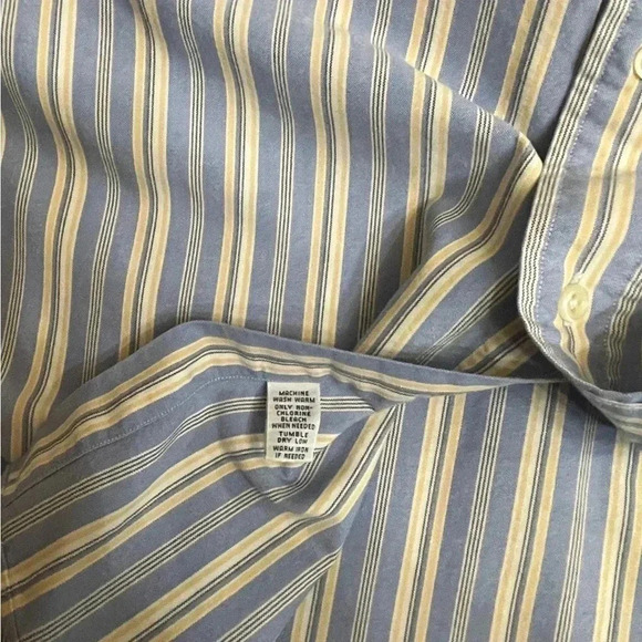 Ralph Lauren Classic Fit Polo Button Down Long Sleeve Striped Shirt Mens size XL - Picture 7 of 10